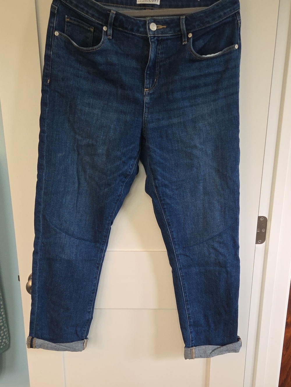 LOFT Dark Wash Boyfriend Jeans